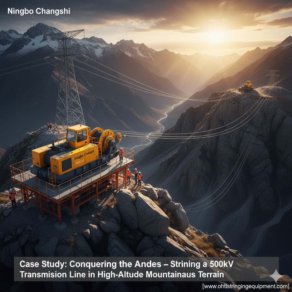 Case Study: Conquering the Andes – Stringing a 500kV Transmission Line in High-Altitude Mountainous Terrain