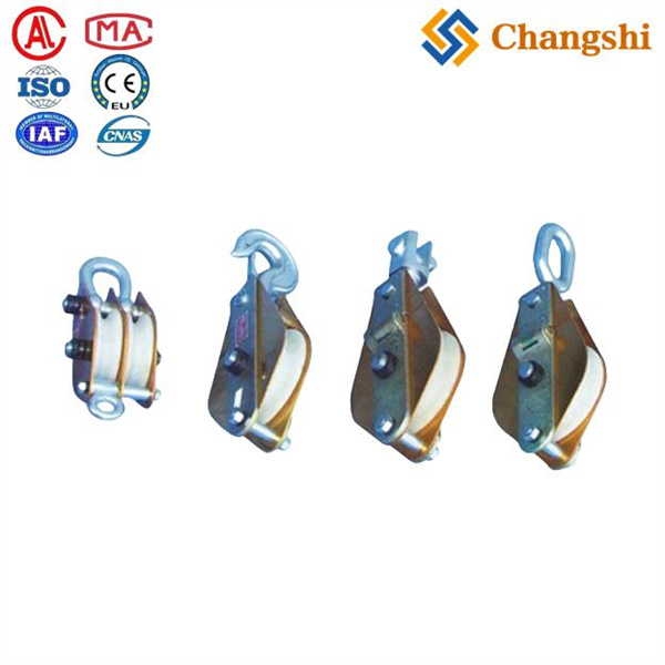 Aluminum Alloy Nylon Sheave Hoisting Tackle Lifting Pulley Block for power lines