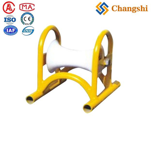 Cable Laying Steel Pipe Support Ground Roller For Underground Cable Installation
