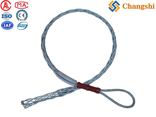 Conductor Mesh Sock Grip for Overhead Line Stringing (Pass-Through Design)