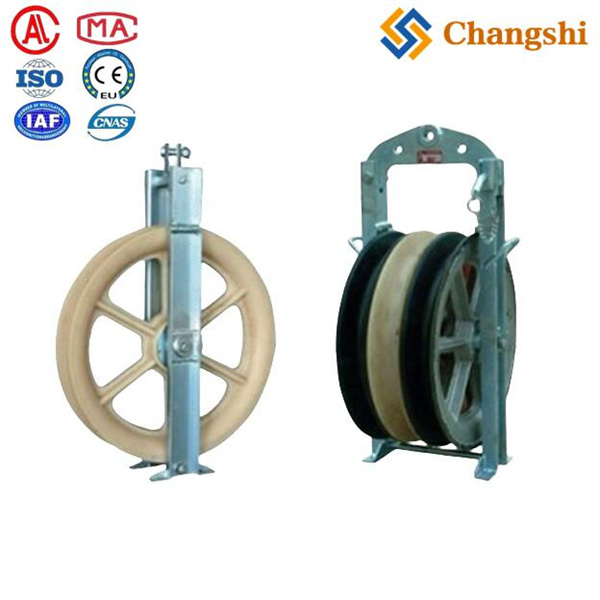 Conductor Stringing Equipment Pulley Running Out Blocks For Overhead Power Lines