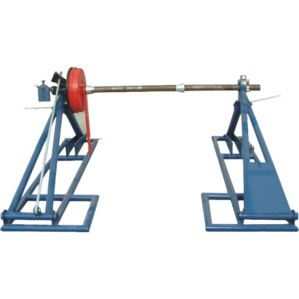 Heavy-Duty Conductor Reel Payout Stand with Drum Brake