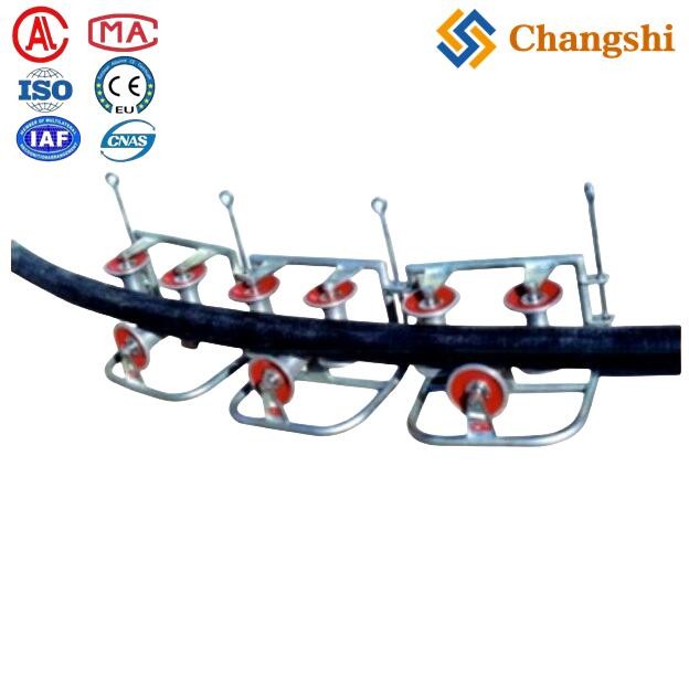 Heavy-Duty Tri-Roller Corner Cable Guide Assembly - Image 1