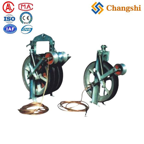 Large Diameter Stringing Block with Integrated Grounding Roller for OHTL Safety