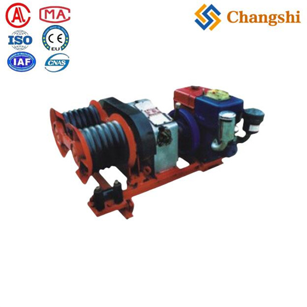 Three Tons Dual-Bullwheel Powered Winch For Overhead Power Transmission  Lines