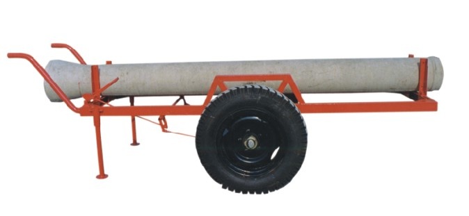 Concrete Pole Transport Trailer with Manual Chain Jacks