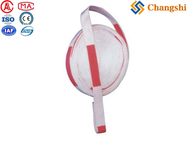 Red and White Brocade Nylon Warning Tape