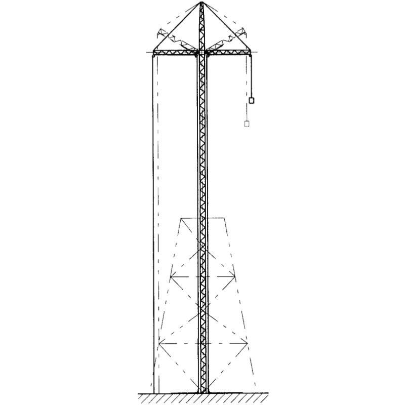 Heavy-Duty Steel Swivel Frame Gin Pole with Four Adjustable Frames
